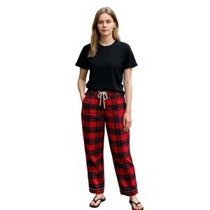 Gap + Pendleton Womens Comfortable Pajama Lounge Pants Plaid Red Size Medium